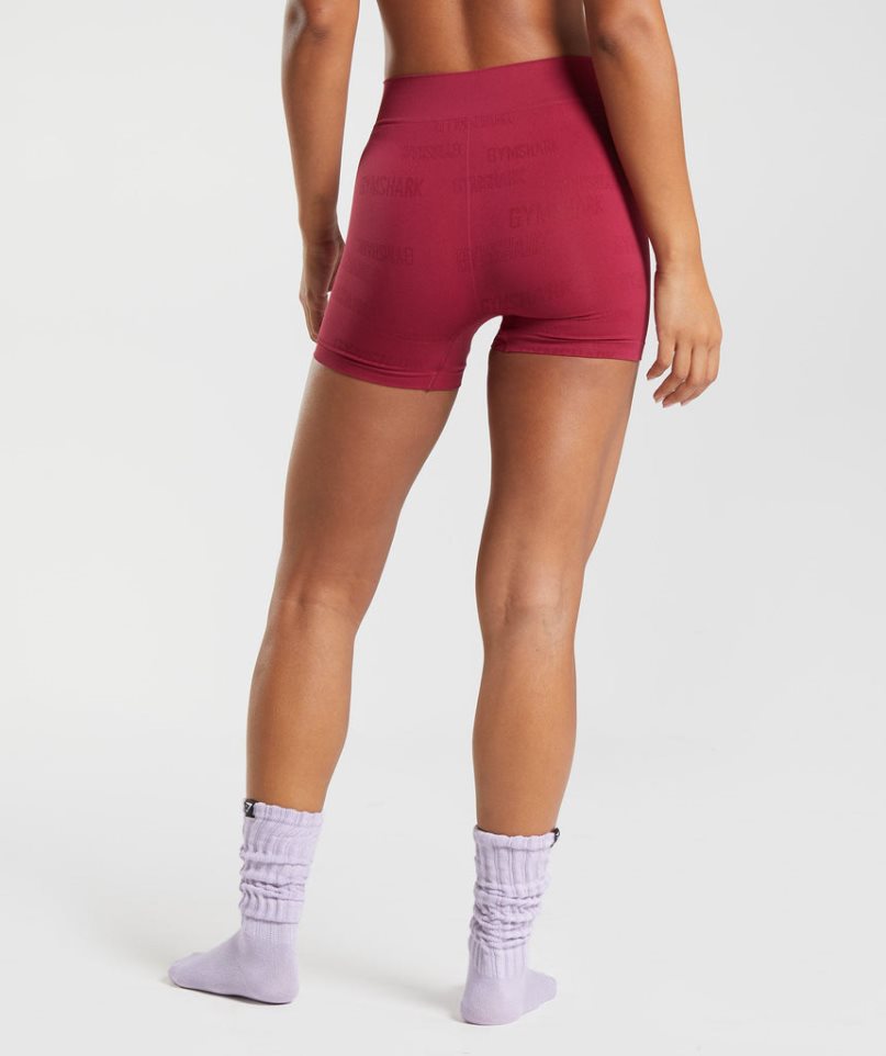 Women's Gymshark Seamless Jacquard Boxers Underwear Pink | NZ 1PWYCQ